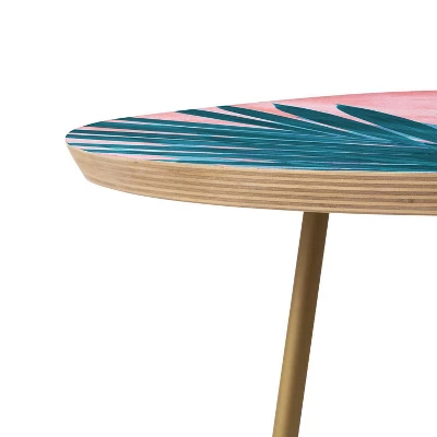 Emanuela Carratoni Palms Side Table With Gold Aston Legs - Deny Designs - Image 2