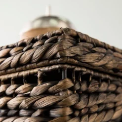 Brunhild Water Hyacinth Cocktail Trunk Table Brown - Aiden Lane