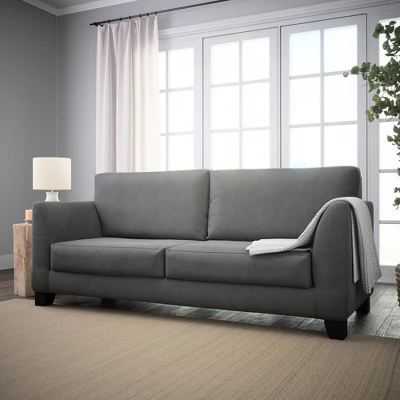 85" Holly Upholstered Flared Arm Sofa Charcoal - Brookside Home - Image 3
