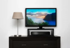 Aleratec Table Mount TV Stand 2-Tier For LCD/LED Flat TV Stand, Black