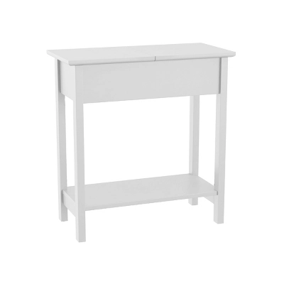 Hastings Home Narrow Flip Top End Table – White - Image 7