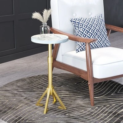 Augustus Side Table Marble White - ZM Home - Image 7