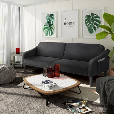 Yaheetech Upholstered Convertible Sofa Bed Futon With Adjustable Split Back - Image 6