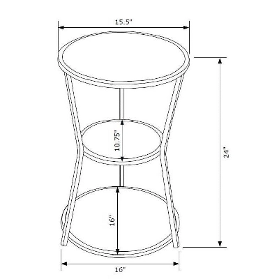 Evie 3 Tier Side Table - Powell - Image 6