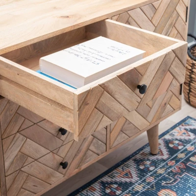 Lachlan 2 Drawer 2 Door Console Natural - Powell Company - Image 12