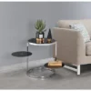Lynch Side Table Black/Chrome - Acme Furniture