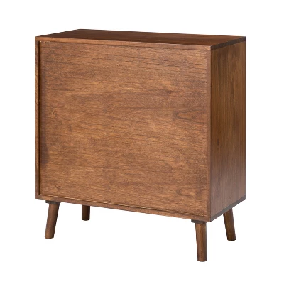 Birnirk 2-Door Accent Solid Wood Storage Cabinet With Shelves| KARAT HOME-Cherry - Image 3