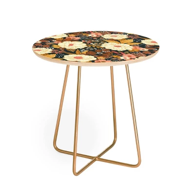 Avenie Boho Floral Autumn Side Round Table - Deny Designs - Image 5