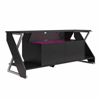 Xtreme Gaming TV Stand With TVs Up To 65" With LED Light Kit Black - NTENSE - Image 4