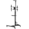 Monoprice Premium Height Adjustable TV Display Cart For 37" To 70" Displays Max 110 Lbs With Portrait-to-Landscape Rotation, Hand Crank Height