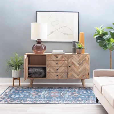 Lachlan 2 Drawer 2 Door Console Natural - Powell Company - Image 9