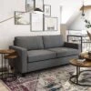 Georgia Fabric Three Seater SofaGray - CorLiving