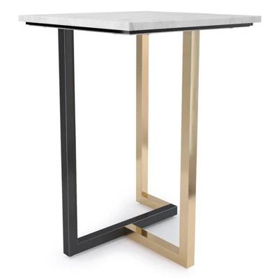 Dobson Marble Side Table White - WyndenHall - Image 2