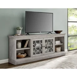 80" Rustic Two Door Tv Console Fully Assembled For Tvs Up To 80"- Martin Furniture