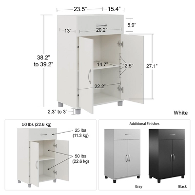 RealRooms Basin 24" Base Storage Cabinet - Image 4