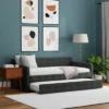 Glenwillow Home Twin Daybed With Roll-Out Trundle Bed