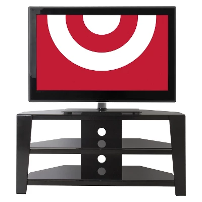 Glass Shelves TV Stand For TVs Up To 55" - Black - Image 3