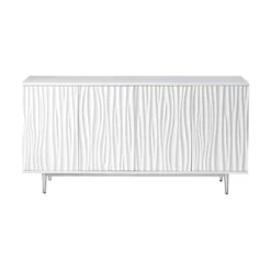Saint Paul 4 Door Credenza White - Treasure Trove Accents