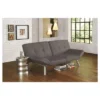 DHP Contempo Microsuede Upholstered Convertible Futon Charcoal - Dorel Home Products