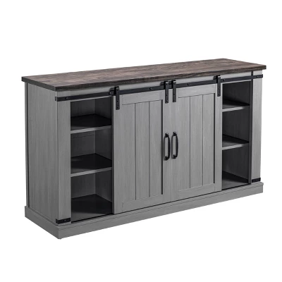 Sliding Doors TV Stand For TVs Up To 60" - Home Essentials - Image 2