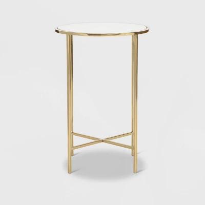 Elliott Marble Side Table White/Gold - Adore Decor - Image 5