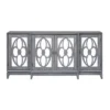 Hank 4 Door Storage Credenza/Sideboard Dark Weathered Gray - Treasure Trove