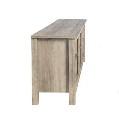 Better Home Products Noah Wooden 70 TV Stand With Open Storage Shelves In Gray - Image 4