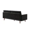 Jayce Mid-Century Modern Coil Futon Black Velvet - Room & Joy