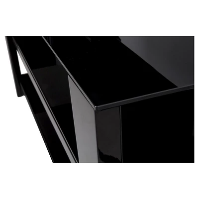 Glass Shelves TV Stand For TVs Up To 55" - Black - Image 6