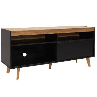 Sunnydaze Decor Sunnydaze Indoor Mid-Century Modern TV Stand Console With Storage Cabinet And Shelves For 58" TV - Image 9
