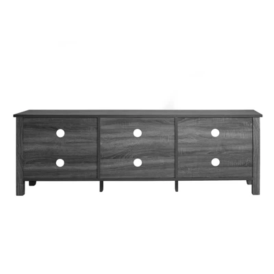 Better Home Products Noah Wooden 70 TV Stand With Open Storage Shelves Charcoal - Image 5