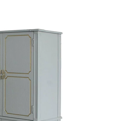 35" House Marchese Cabinet Pearl Gray Finish - Acme Furniture - Image 2