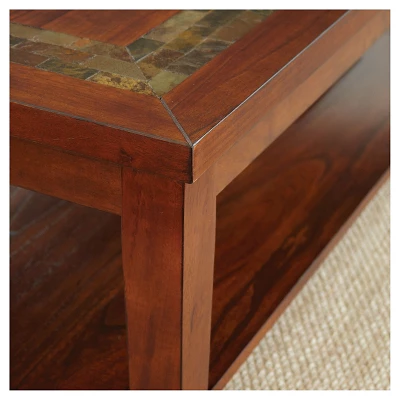 Davenport Chairside End Table Medium Cherry - Steve Silver