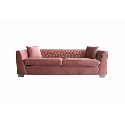 Cambridge Contemporary Sofa Steel/Blush - Armen Living - Image 6