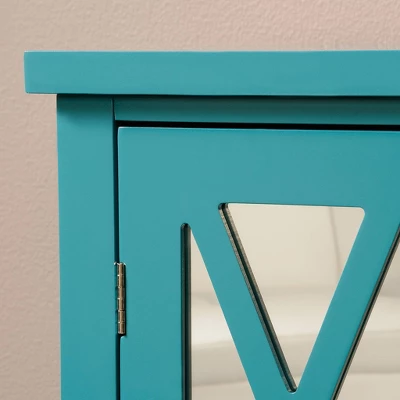 Harbor View 2 Door Geometric Accent Storage Cabinet - Caribbean Blue - Sauder - Image 7