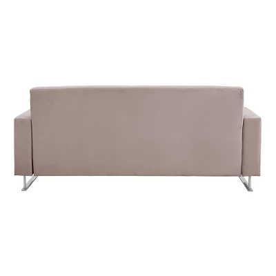 Baylie Sofa French Velvet Taupe - Adore Decor - Image 5