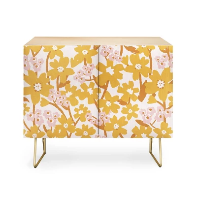 ThirtyOne Illustrations Wildflowers In Turmeric Credenza - Deny Designs - Image 4