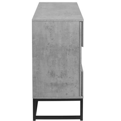 Adams 2-doors Cement Gray Cabinet With 1 Adjustable Inner Shelves - The Pop Maison - Image 6