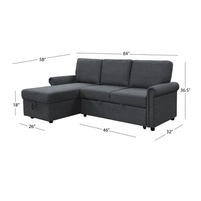 Clara Storage Sofa Bed Reversible Sectional - Abbyson Living - Image 9