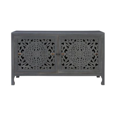 Heady 2 Door Carved Cabinet - Powell Company - Image 3