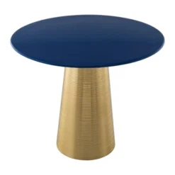 Rizal Side Table Dark Blue/Gold - ZM Home