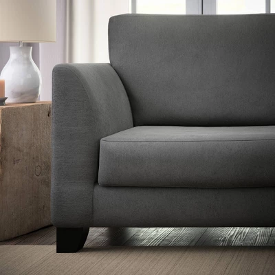 85" Holly Upholstered Flared Arm Sofa Charcoal - Brookside Home - Image 5