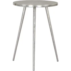 Kane Side Table Aluminum Silver - ZM Home