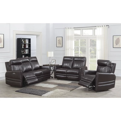 Coachella Power Recliner Sofa Brown - Steve Silver Co. - Image 13