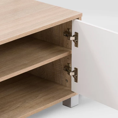 Hollywood TV Stand For TVs Up To 85" With Doors Wood Grain - CorLiving - Image 8