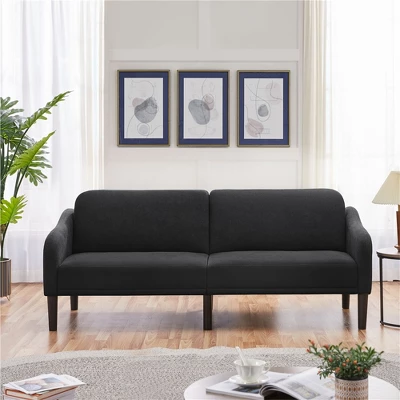 Yaheetech Upholstered Convertible Sofa Bed Futon With Adjustable Split Back - Image 4