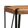 Alaterre Furniture 28" Ryegate Natural Brown Live Edge Solid Wood End Table Metal And Wood