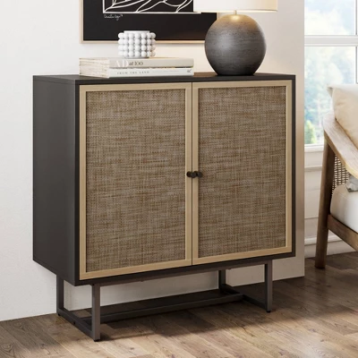 Kova Wood And Rattan Storage Cabinet - Nathan James - Image 5