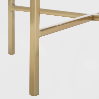 Elliott Marble Side Table White/Gold - Adore Decor - Image 4