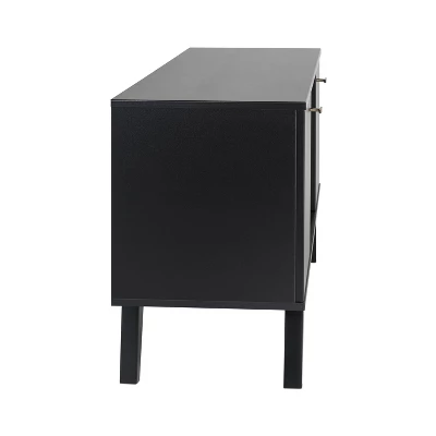 Mid-Century Modern TV Stand For TVs Up To 65" Black - Prepac - Image 3